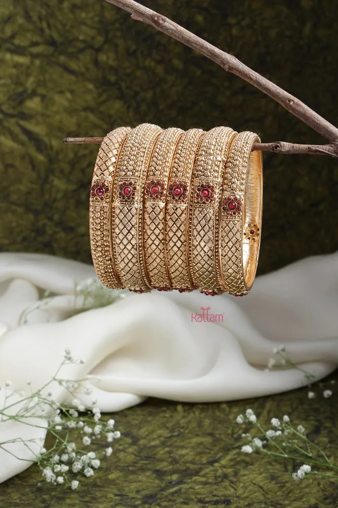 Ethnic Stackable Bangle ( Set of 6)
