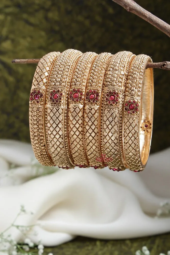 Ethnic Stackable Bangle ( Set of 6)