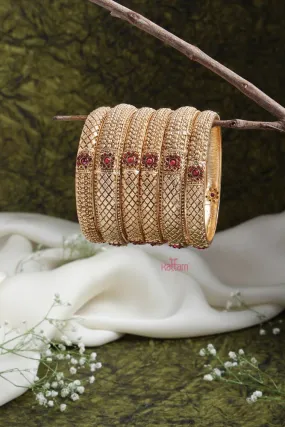 Ethnic Stackable Bangle ( Set of 6)