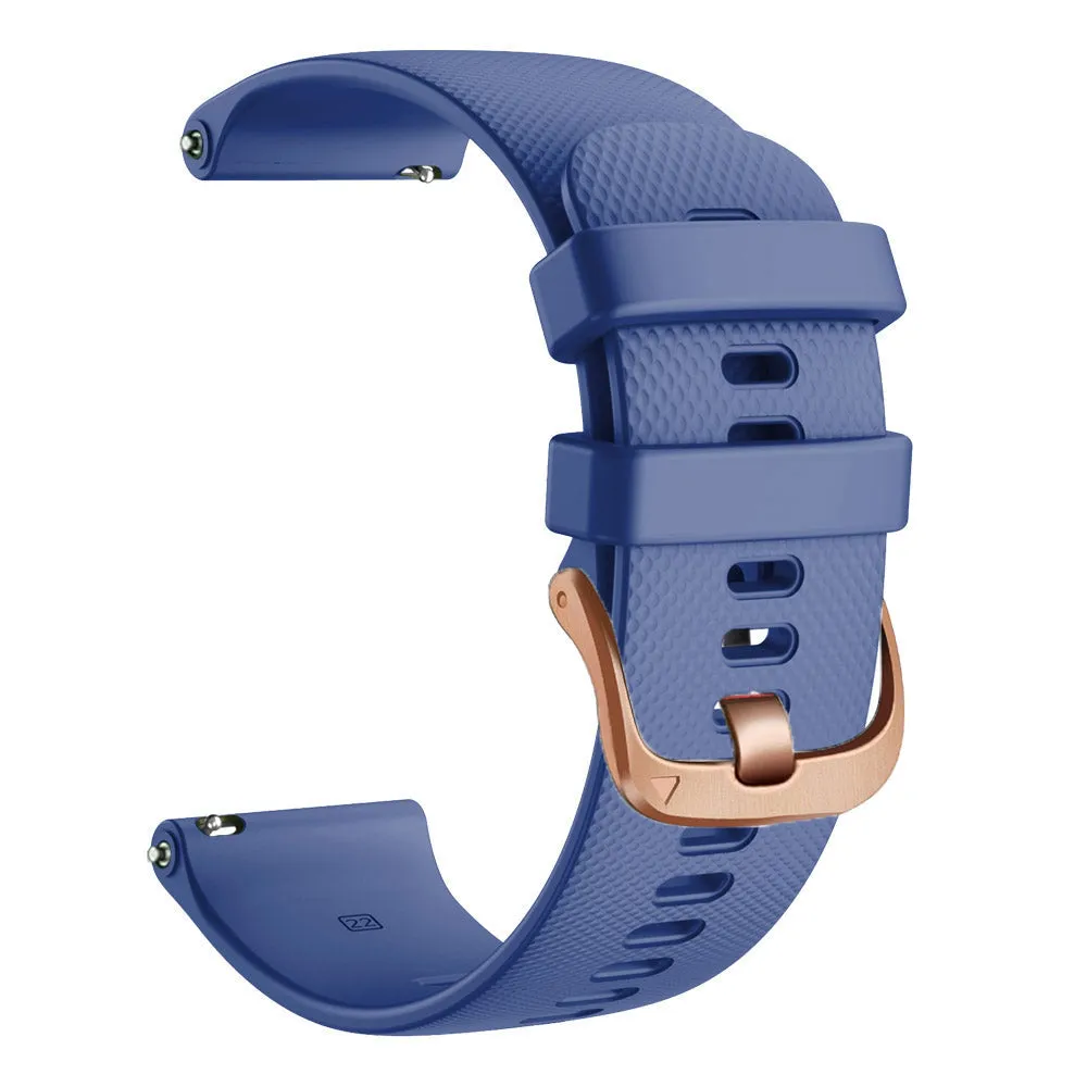 Fossil 18mm Range compatible Silicone Watch Straps with Rose Gold Buckles