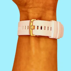 Fossil 18mm Range compatible Silicone Watch Straps with Rose Gold Buckles