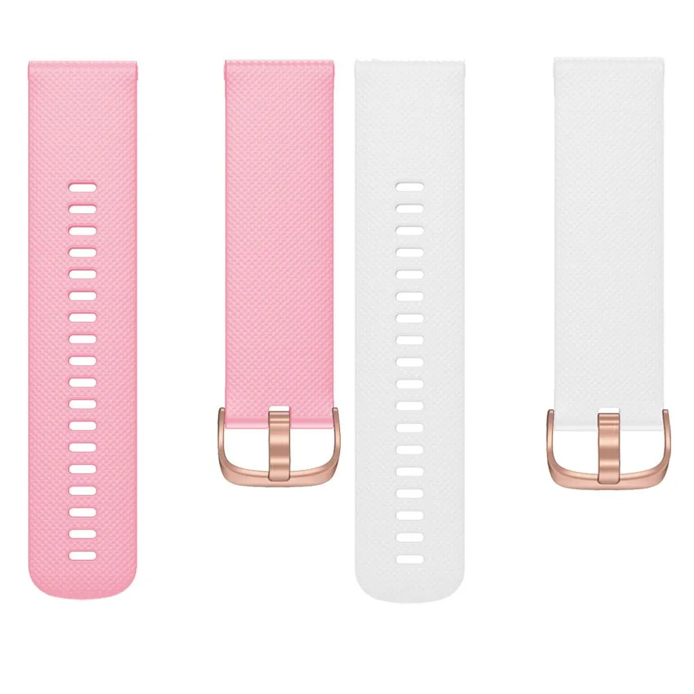 Fossil 18mm Range compatible Silicone Watch Straps with Rose Gold Buckles