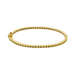 Freida Rothman Sterling Silver CZ gold plated bangle