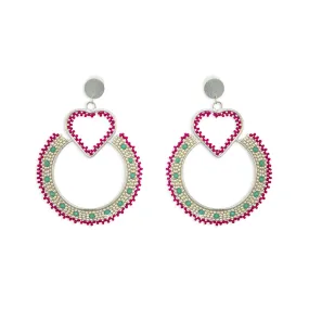 Full Circle Love Beaded Earrings