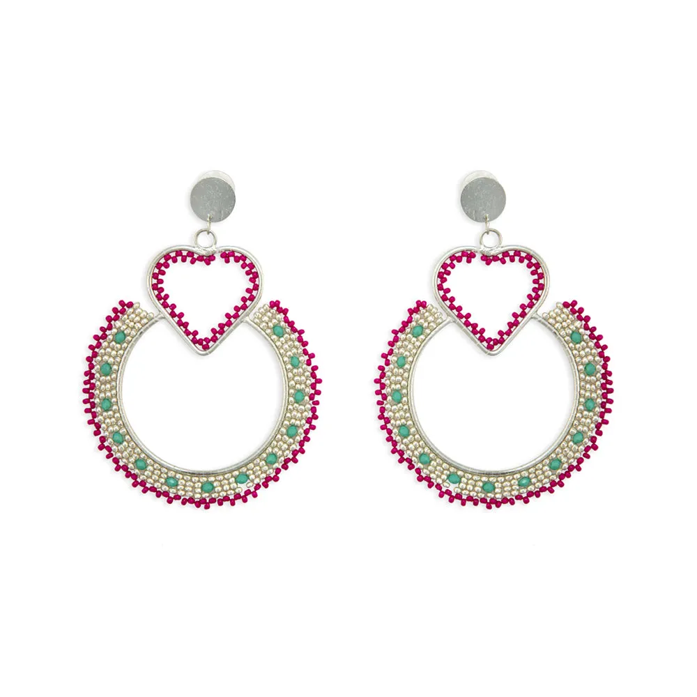 Full Circle Love Beaded Earrings