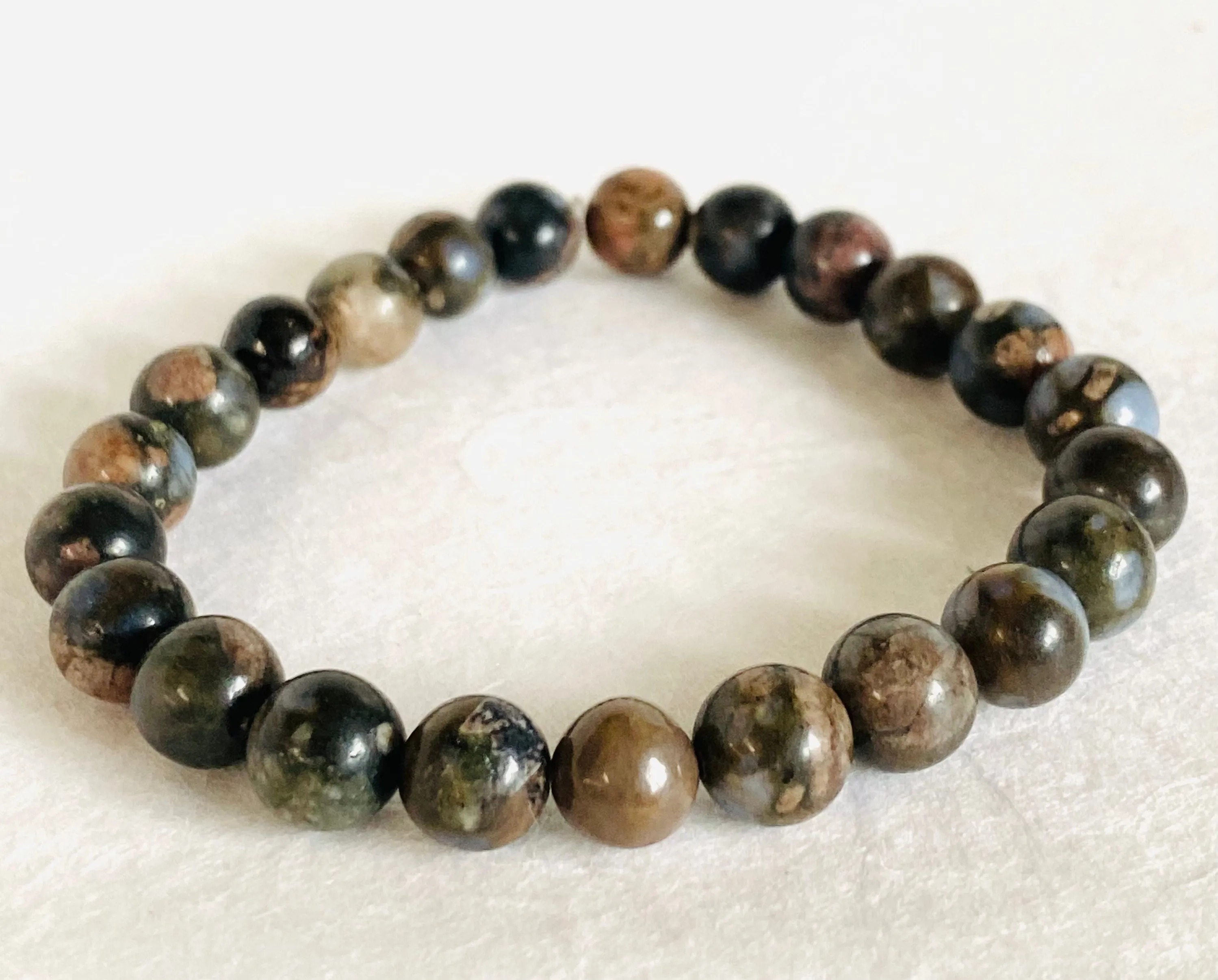 Gemstone Stretch Bracelet-Labradorite,agate, Calcite, Chalcedony Gemstone Stretch Bracelet
