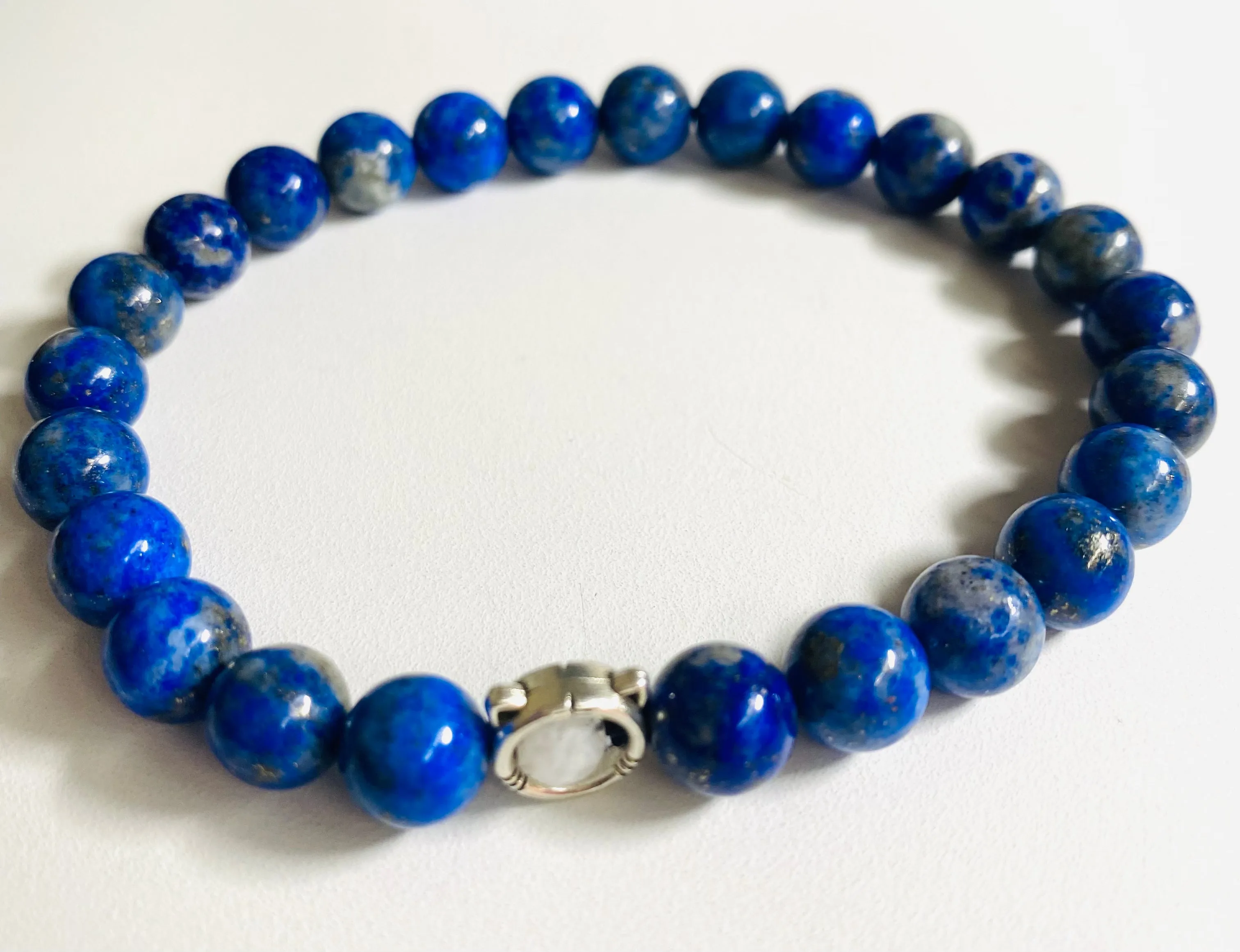 Gemstone Stretch Bracelet-Labradorite,agate, Calcite, Chalcedony Gemstone Stretch Bracelet