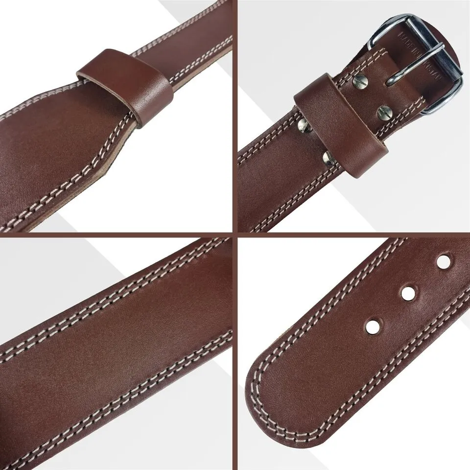 GENUINE LEATHER UNISEX SELF LOCKING BELT FOR FUNCTIONAL FITNESS