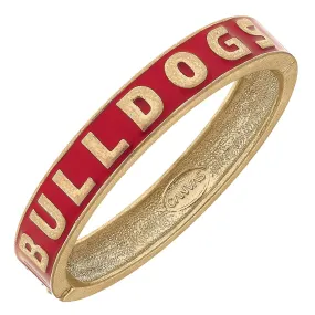 Georgia Bulldogs Enamel Hinge Bangle - Red