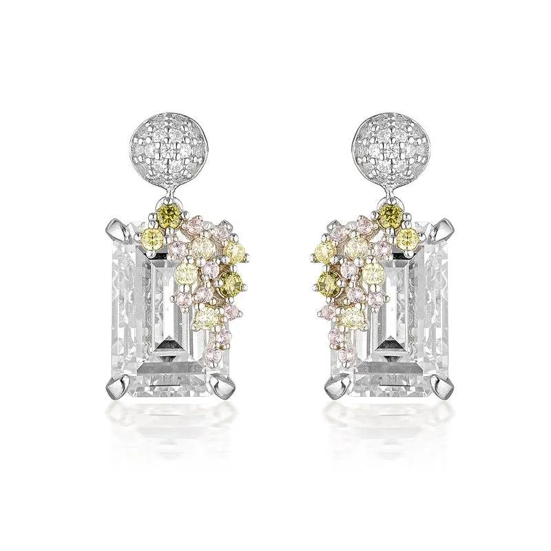 Georgini Georgini Summer Sorbet Bubblegum Blossom Multi Coloured Earrings Silver
