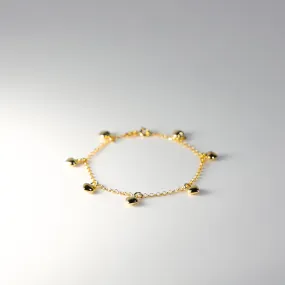Gold Hanging Hearts Bracelet Model-AB0276