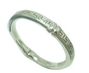 Greek Key Sterling Silver Bangle