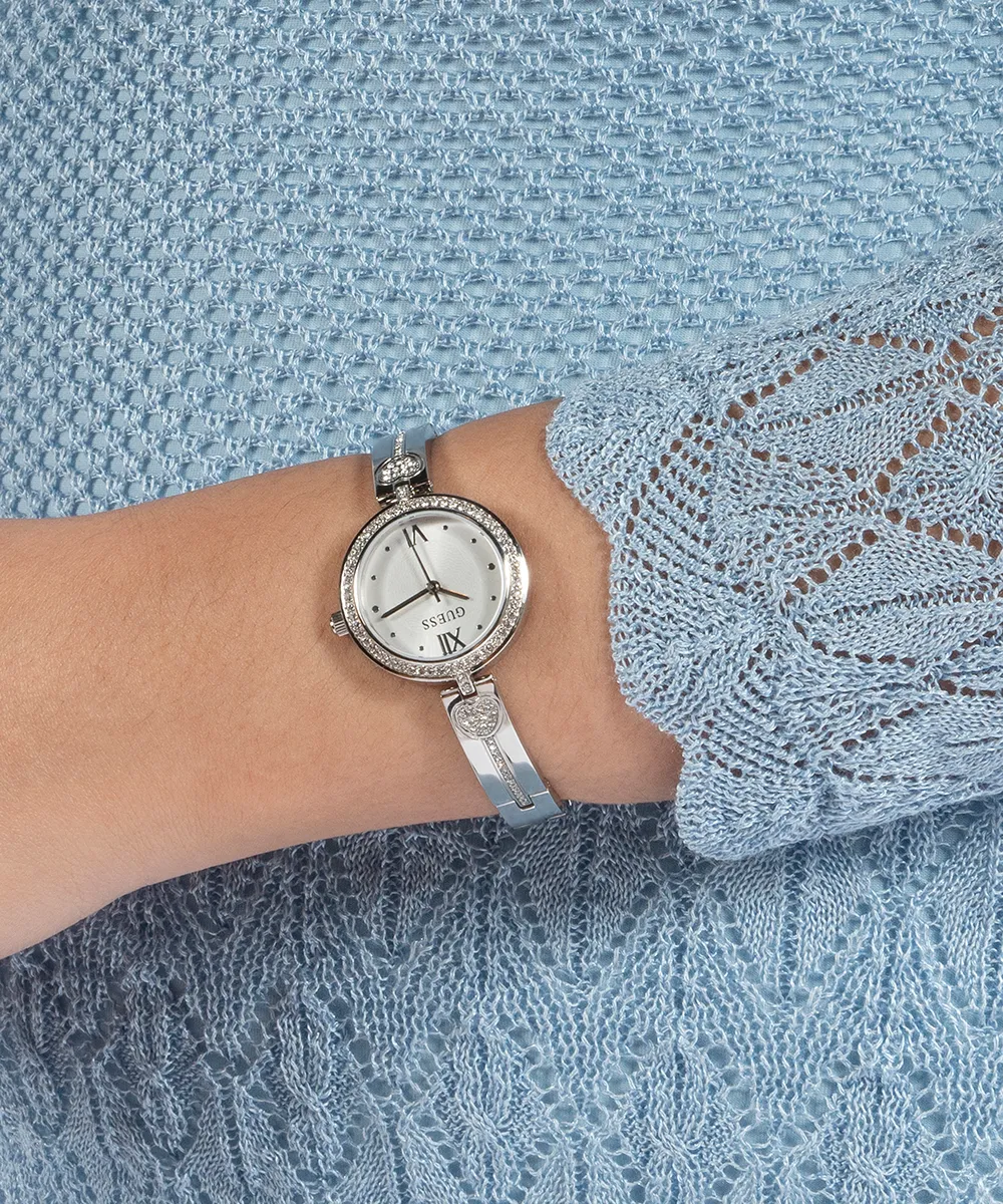 GUESS Ladies Silver Tone Analog Watch