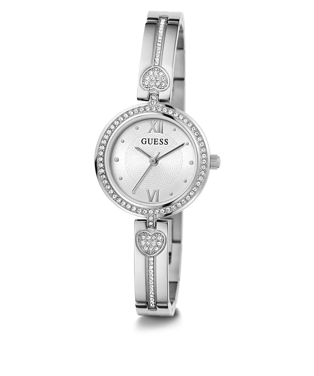 GUESS Ladies Silver Tone Analog Watch