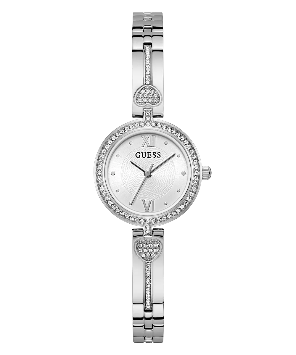 GUESS Ladies Silver Tone Analog Watch
