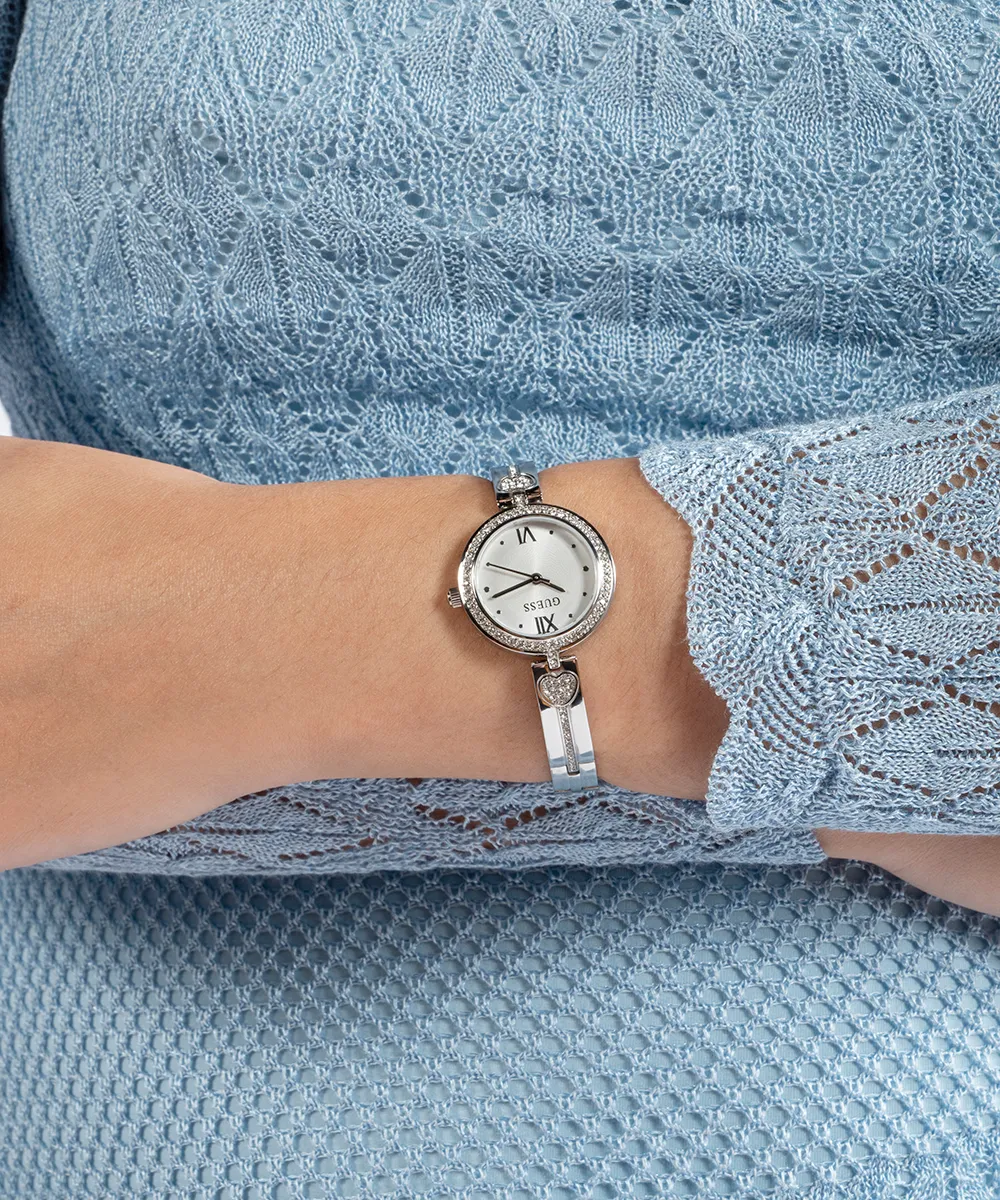 GUESS Ladies Silver Tone Analog Watch