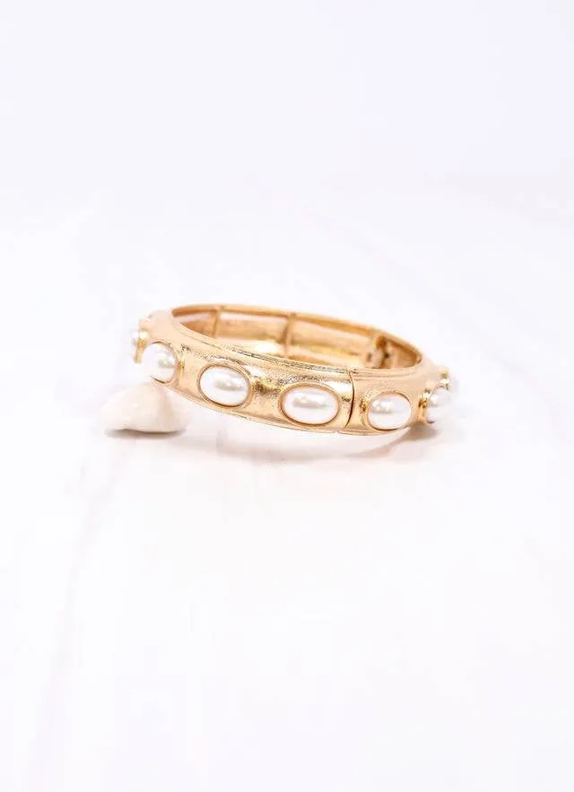 Harriette Gold   Pearl Bracelet