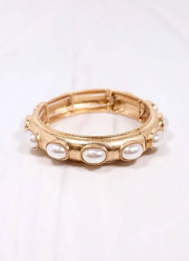 Harriette Gold   Pearl Bracelet