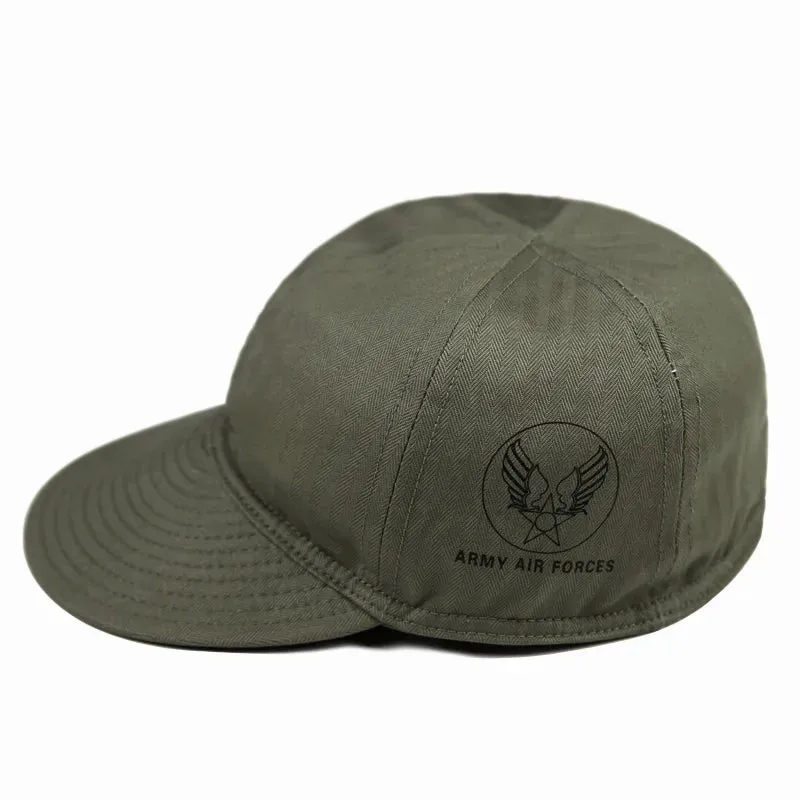 HBT USAF Type A-3 Mechanics Cap - Denim Work Cap - WW2 Military Hat