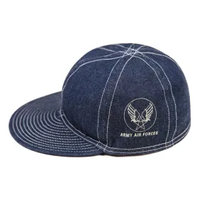 HBT USAF Type A-3 Mechanics Cap - Denim Work Cap - WW2 Military Hat