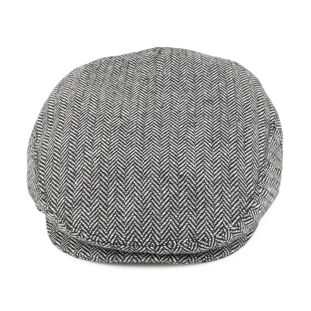 Herringbone Flat Cap - Grey