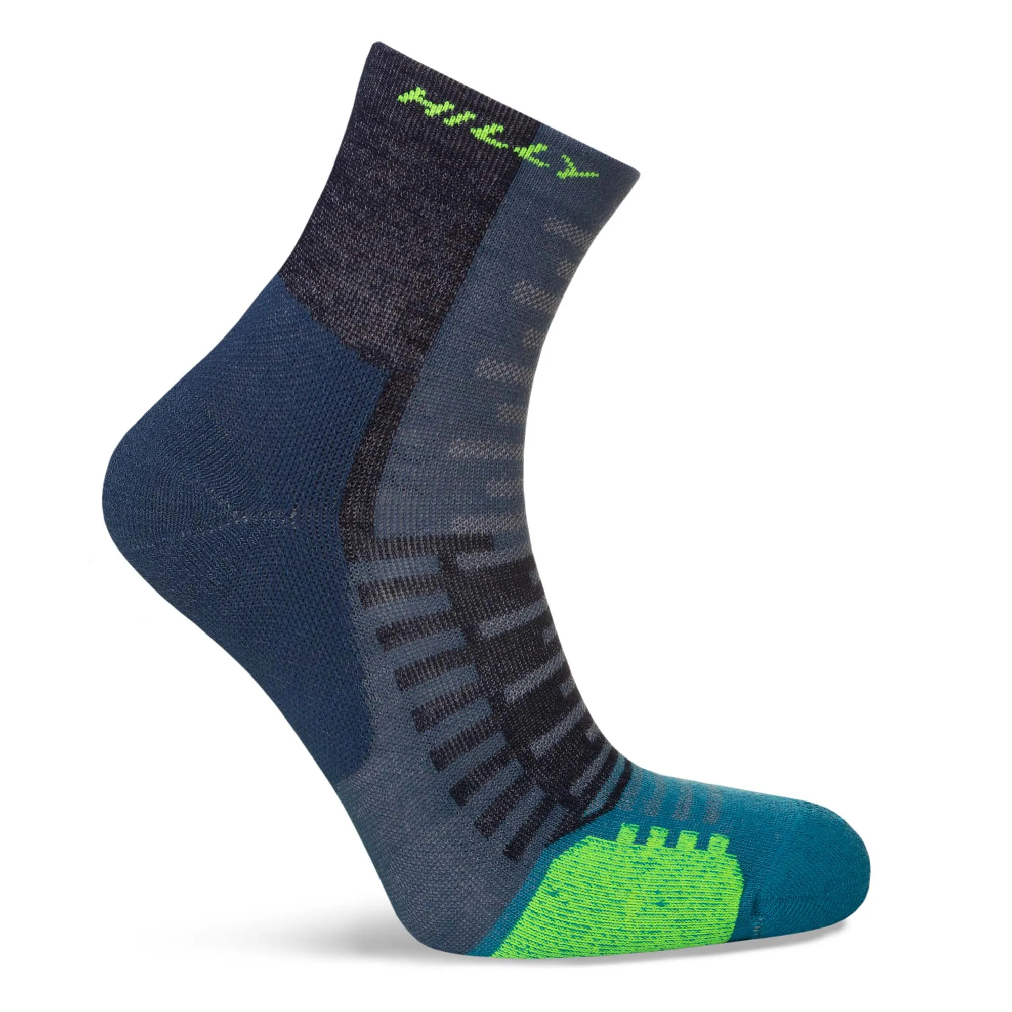 Hilly | Unisex Active Anklet Running Socks - Denim Teal