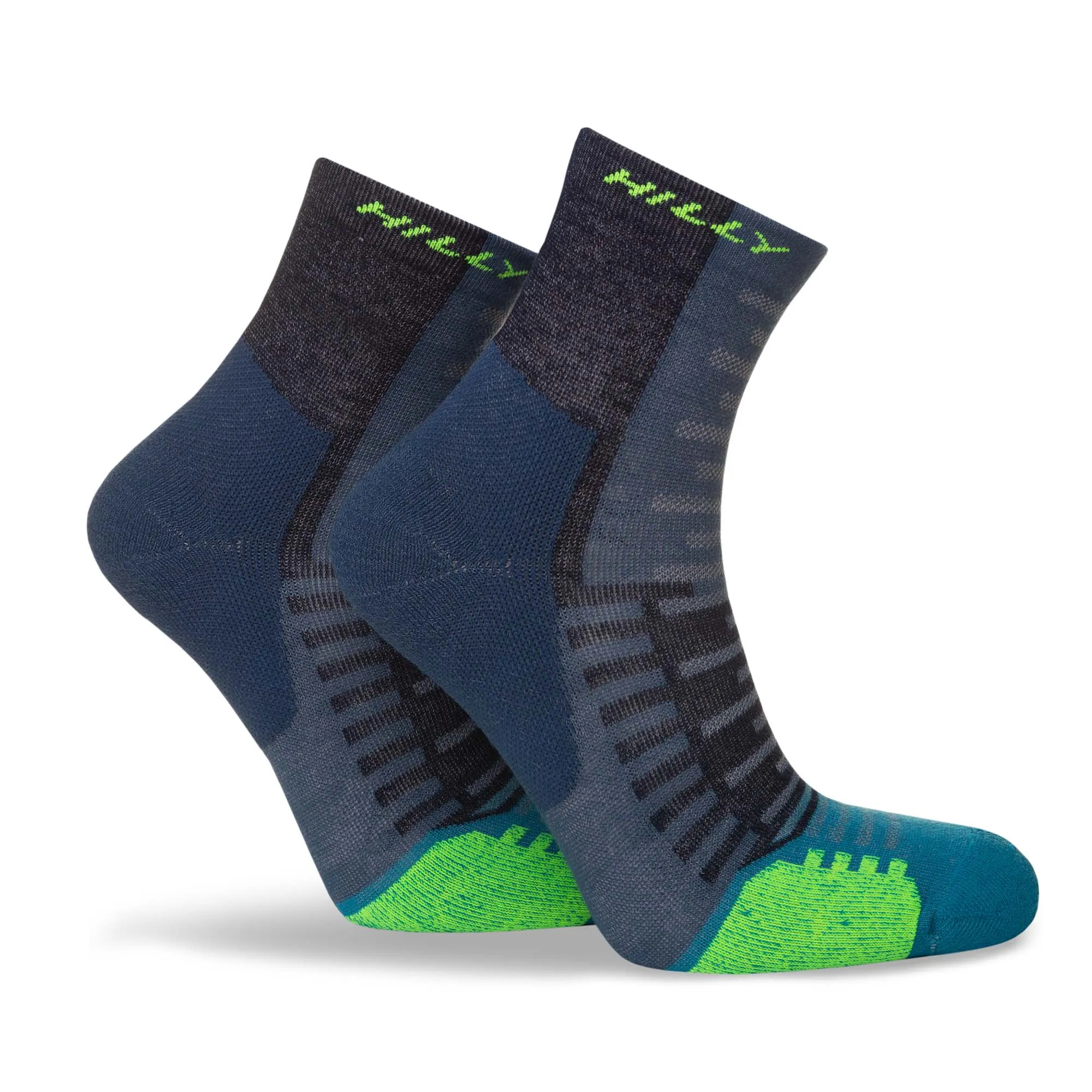 Hilly | Unisex Active Anklet Running Socks - Denim Teal