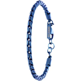 Invicta Men's Bracelet - Elements Dark Blue Plated Steel Hook Buckle Clasp | 39616