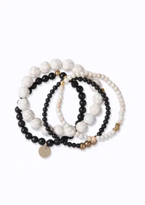 Juju Bracelet - Set of Four Ebony and Ivory