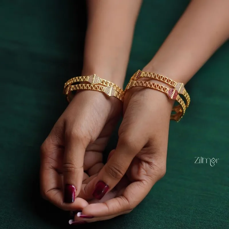 KI101178 - AD stone Bangle (Pair)