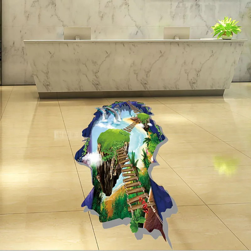 Large 3d Cosmic Space Galaxy Star Bridge Home Decor Wall Sticker