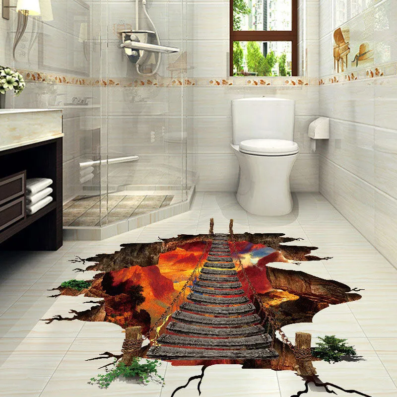 Large 3d Cosmic Space Galaxy Star Bridge Home Decor Wall Sticker
