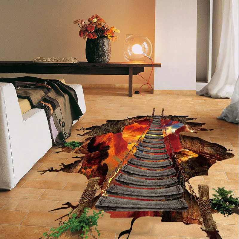 Large 3d Cosmic Space Galaxy Star Bridge Home Decor Wall Sticker