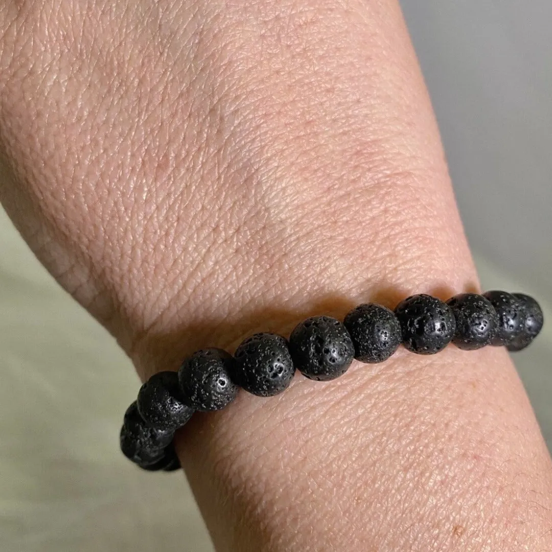 Lava beads Bracelet, Unisex