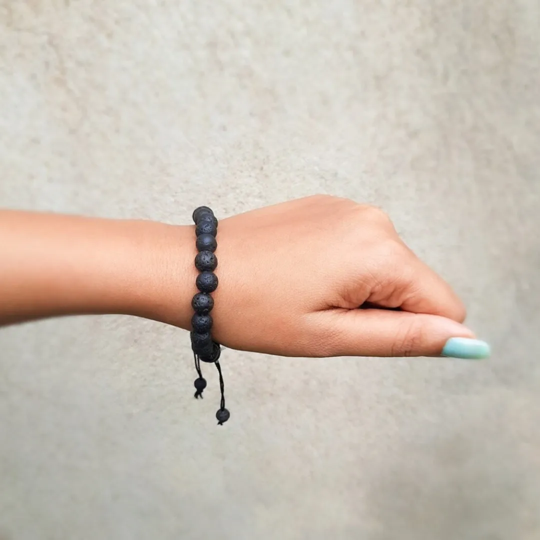 Lava beads Bracelet, Unisex
