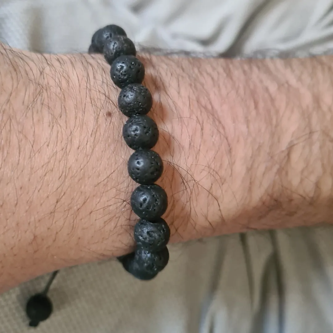 Lava beads Bracelet, Unisex