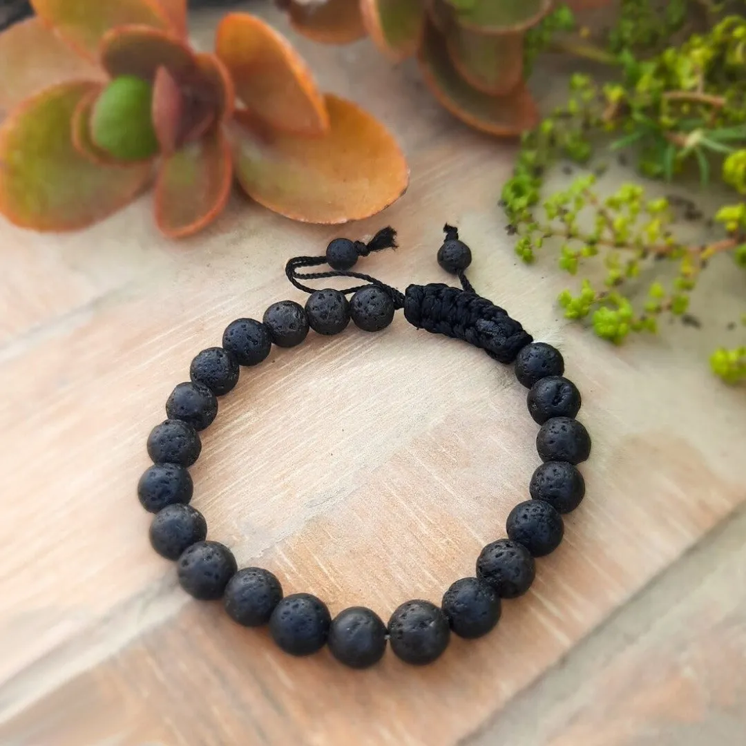 Lava beads Bracelet, Unisex
