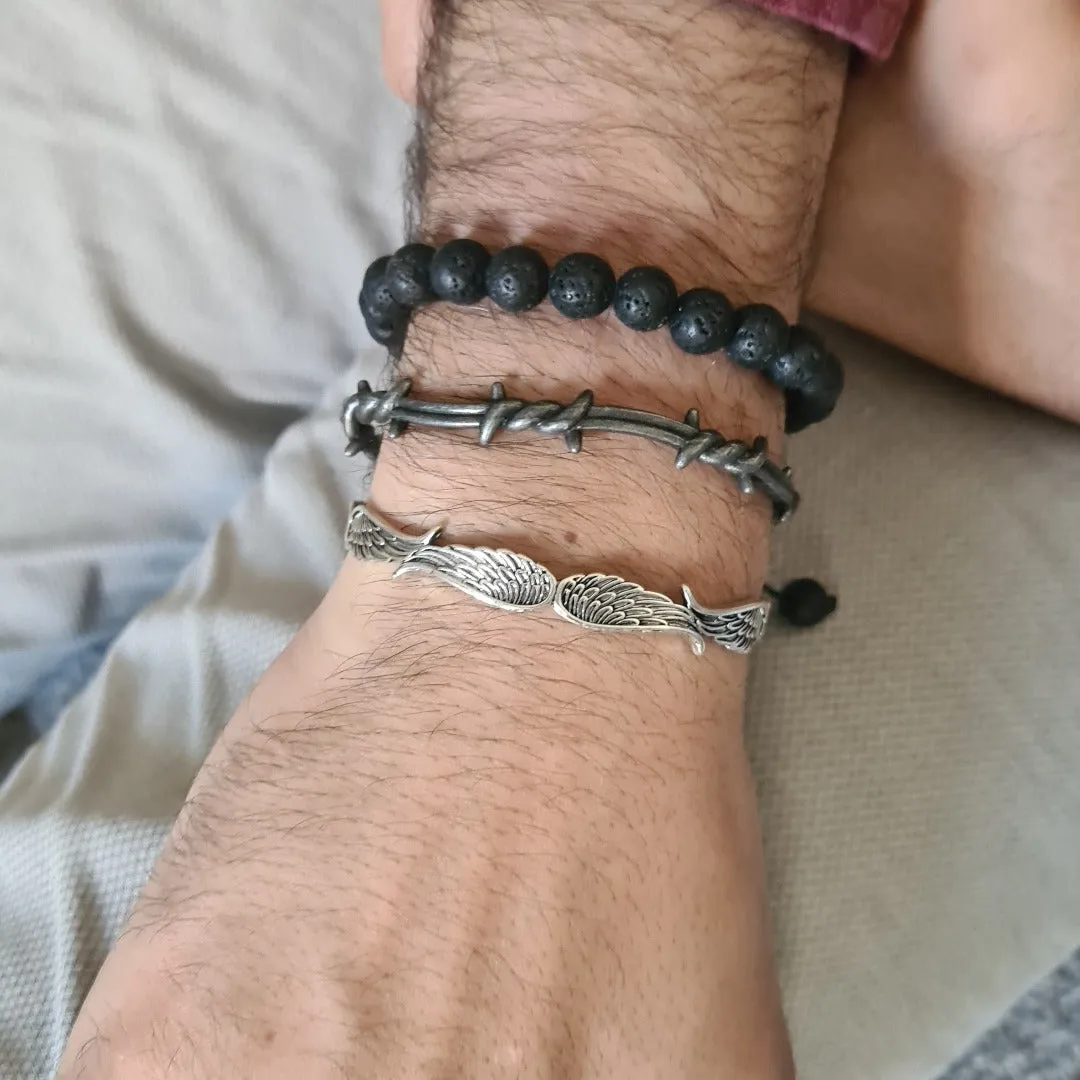 Lava beads Bracelet, Unisex