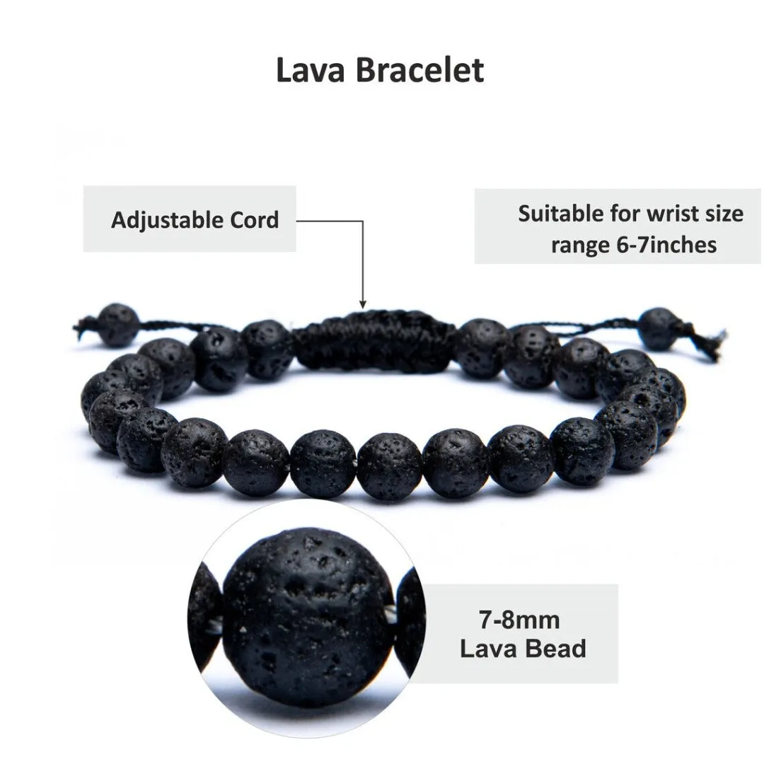 Lava beads Bracelet, Unisex