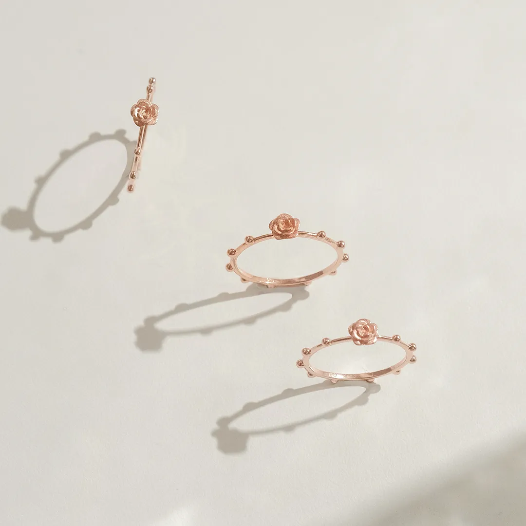 Lavien Roses Gold Ring
