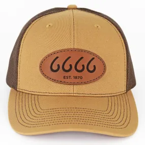 Leather Patch Trucker Old Gold/Brown