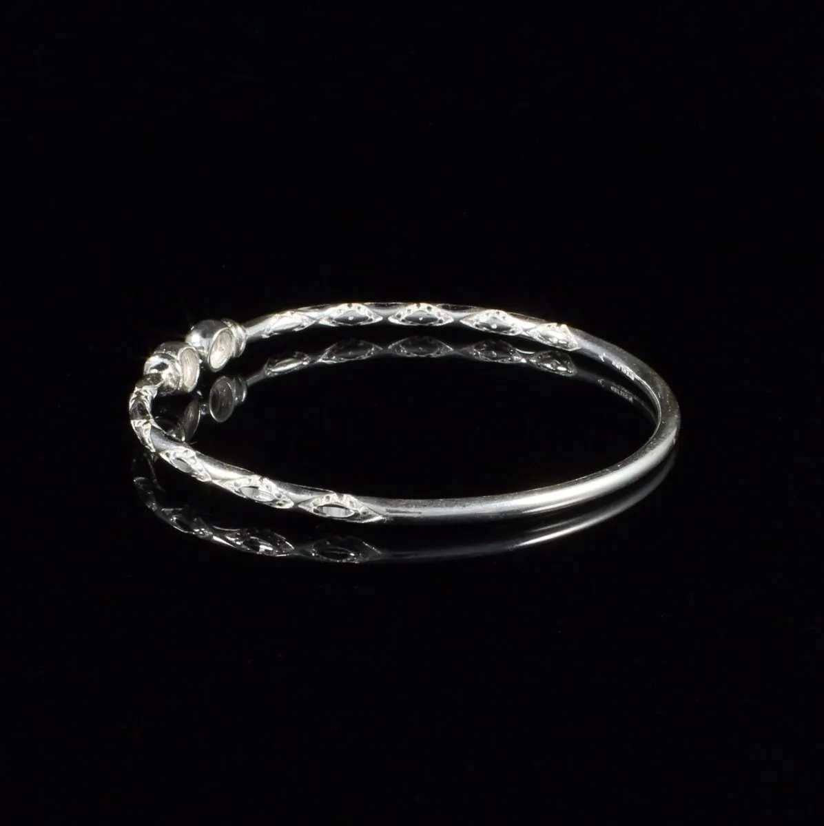Light Bangle with Synthetic Garnet January Birthstone