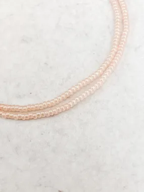 Light Pink Round Bead ~ 17”