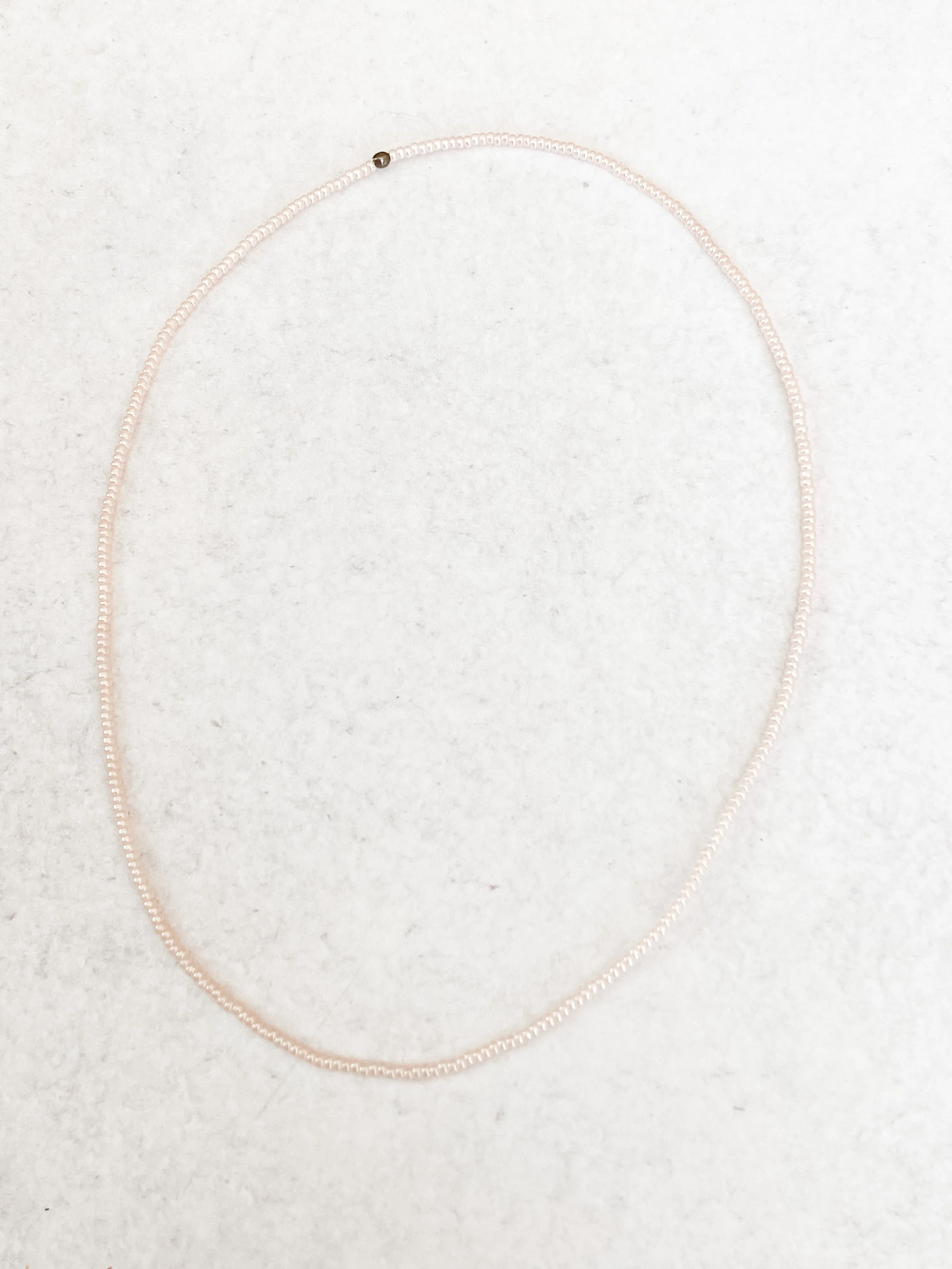 Light Pink Round Bead ~ 17”