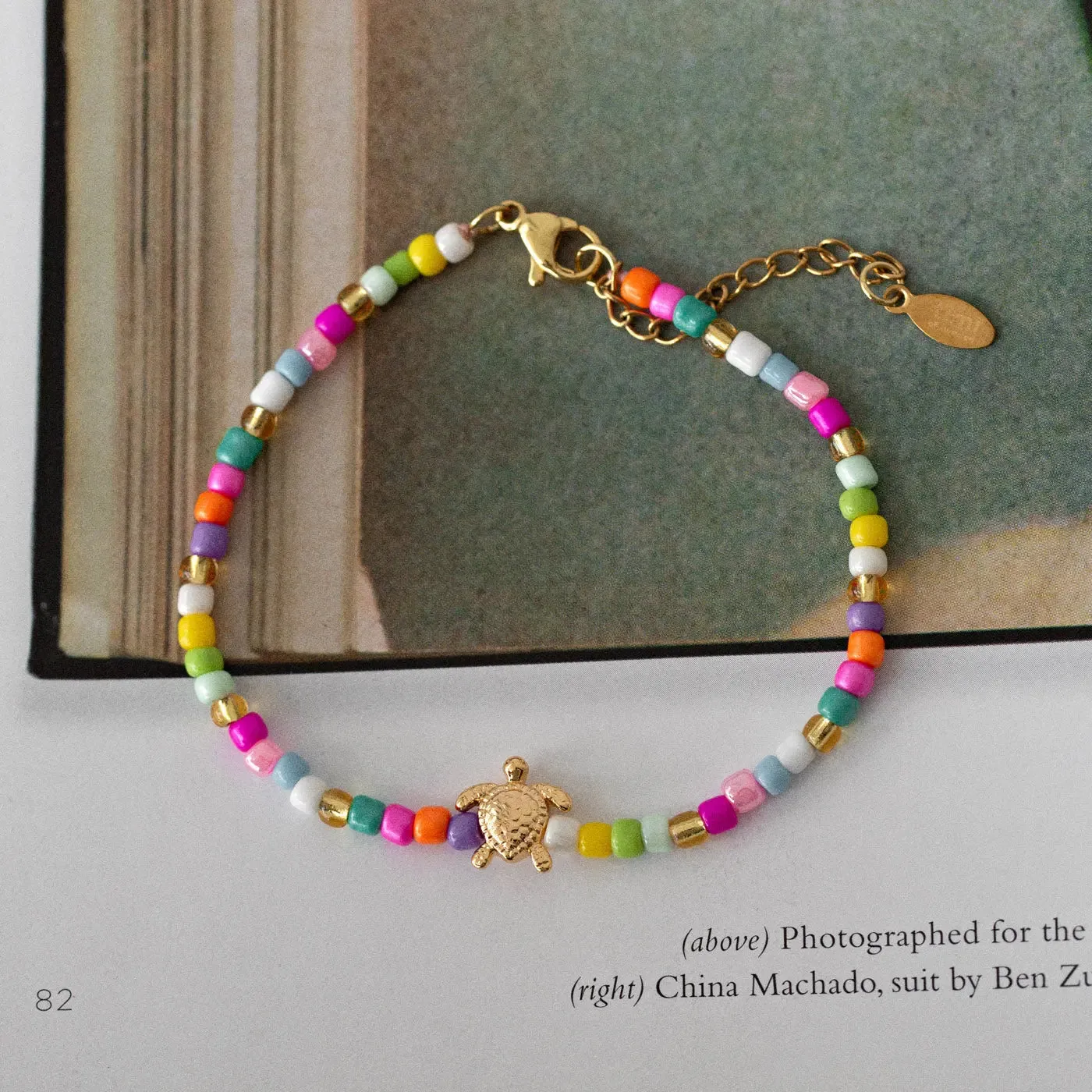 Lori - Turtle Colorful Bead Summer Bracelet