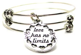 Love Has No Limits Triple Style Expandable Bangle Bracelet