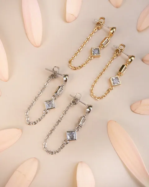 LUV AJ - Mixte Chain Studs in Silver