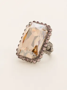 Luxurious Emerald-Cut Cocktail Ring - RBT69ASSND