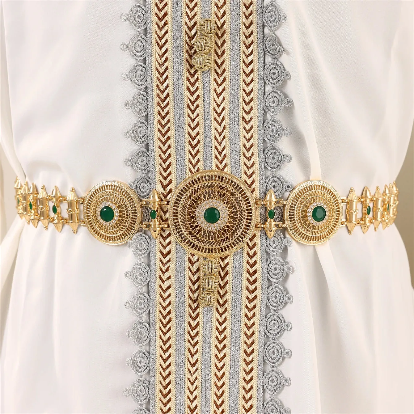 Luxury Moroccan Rhinestone Waist Chain Belt
