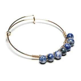 Maya Precious Stone   Wire Bangle - Final Sale